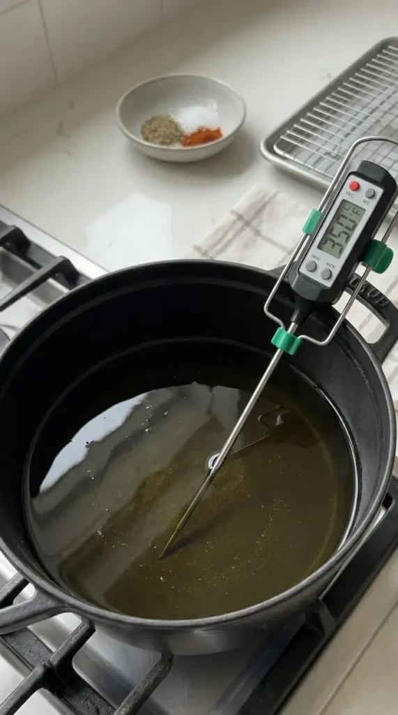 Heating Oil for Frying Wings