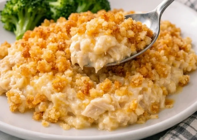 Cheesy Chicken Casserole with Ritz Crackers Dinner Winner