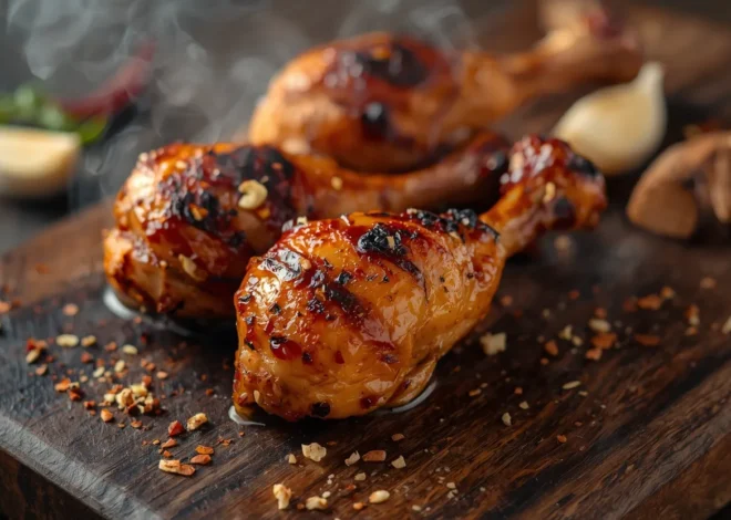 Grilled Chicken Drumsticks on Charcoal (Garlic Chili BBQ Recipe)