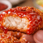 Homemade Chicken Nuggets in an Air Fryer cooked to perfection with a crispy exterior and juicy center