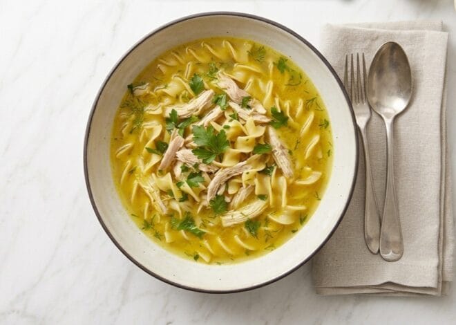 Chicken Noodle Soup Recipe for Comforting Flavor & (Easy)