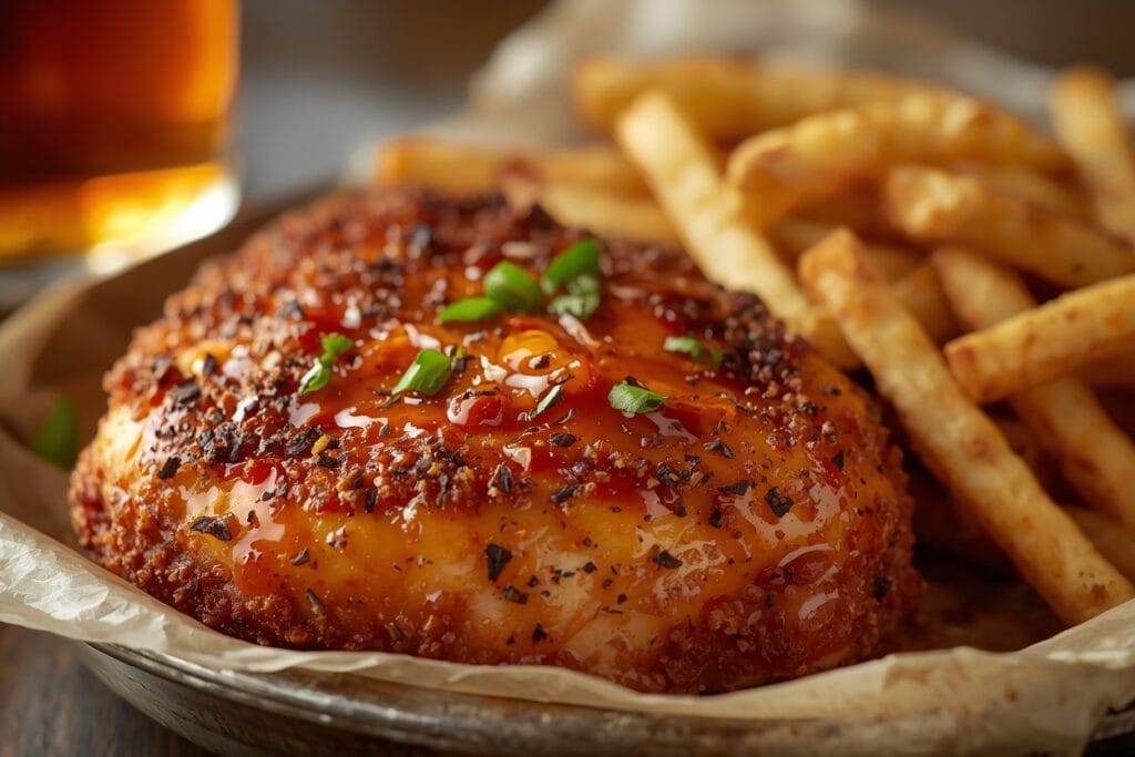 Blackened-style Chipotle Air Fryer Chicken Breast with bold spices, crispy outside, juicy inside, and a simple flavorful dinner preparation