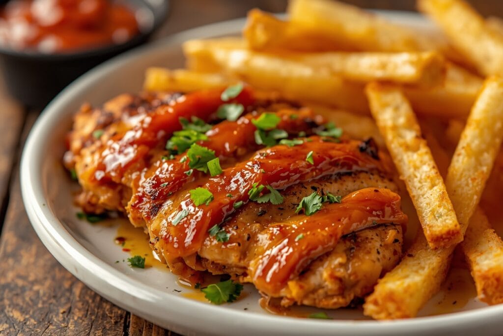 Homemade Chipotle Air Fryer Chicken Breast cooked with spicy chipotle spices, golden crust, and a moist protein-packed center