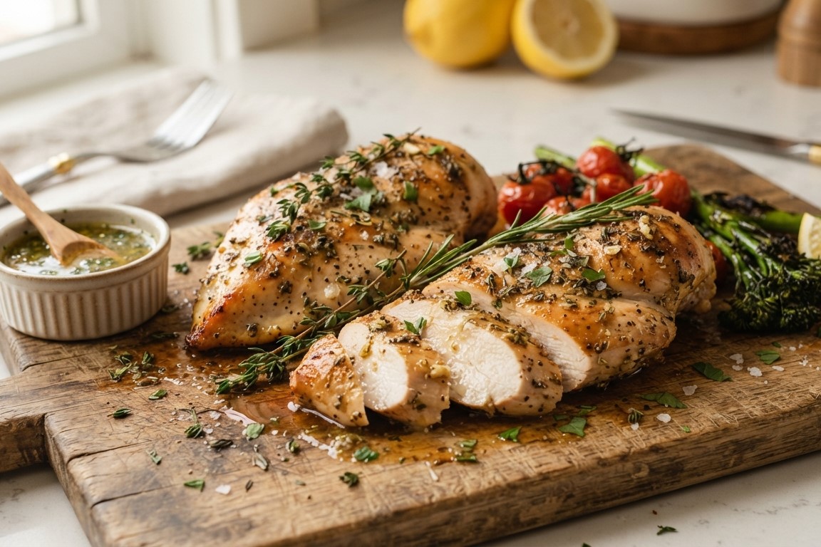 5 Minutes to Truly Juicy Baked Chicken Breast
